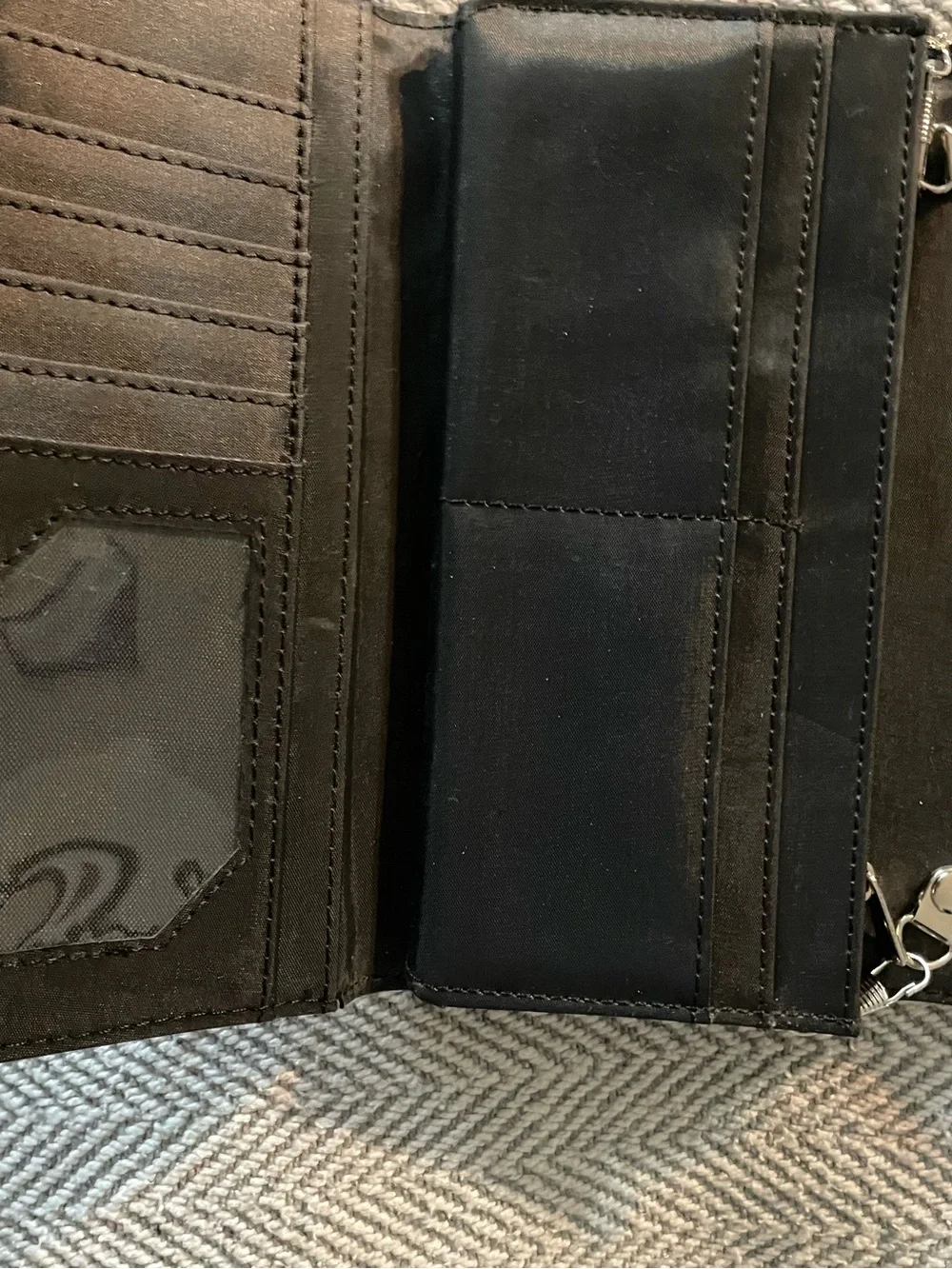 Leopard Print Studded Crossbody Phone Wallet - Black & Gray